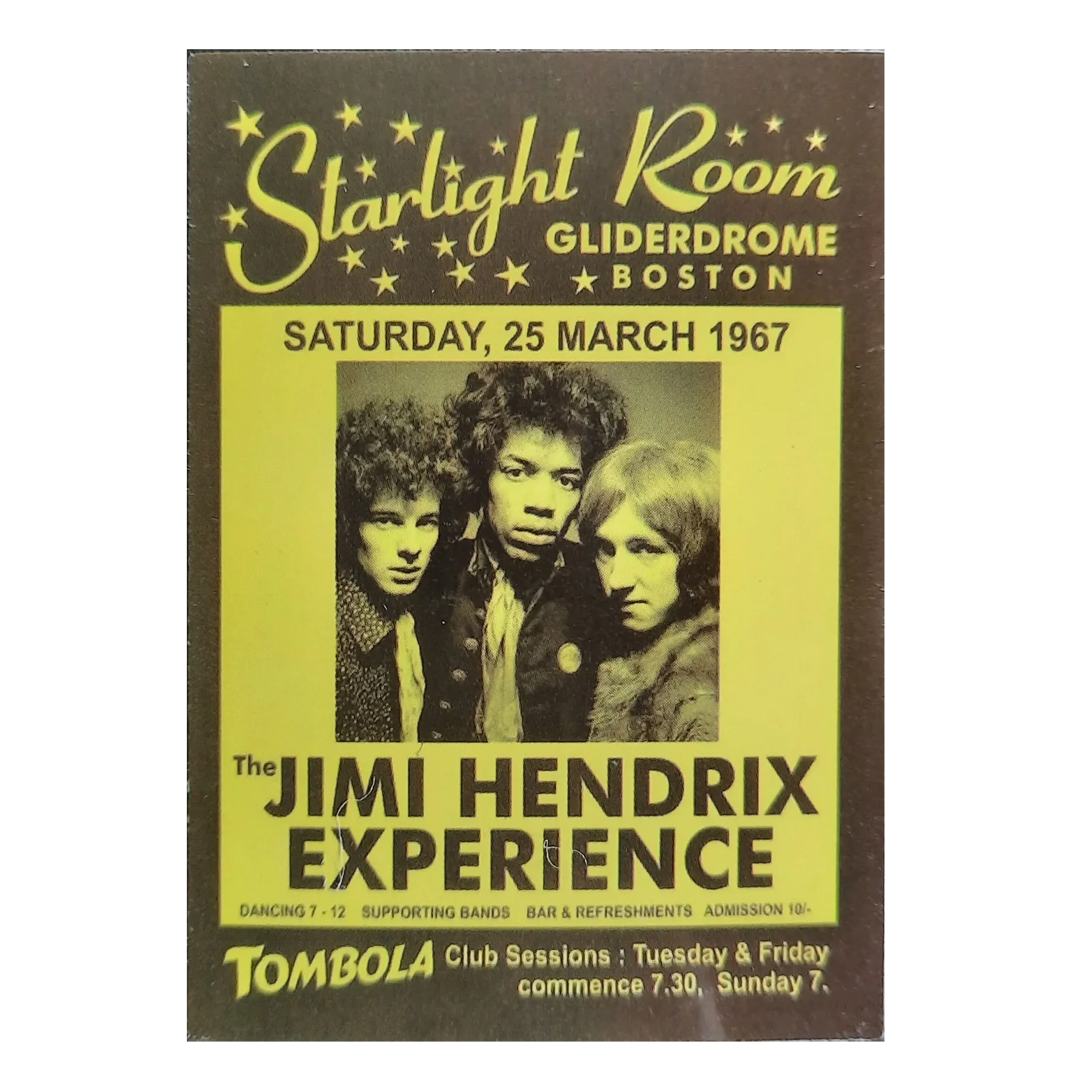 Sticker Jimi Hendrix Experience at Gliderdrome