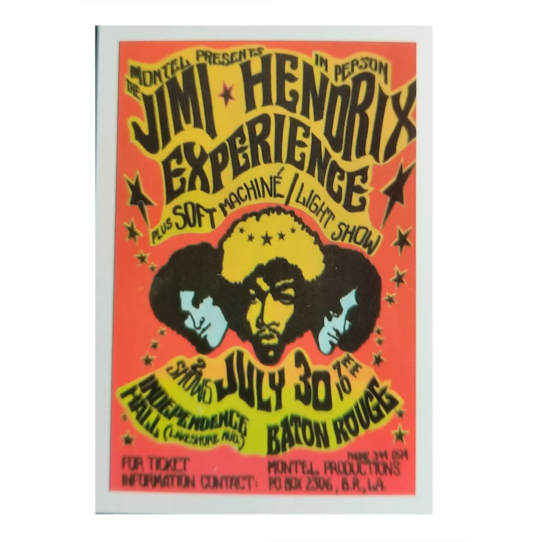 Autocollant Jimi Hendrix Experience at Baton Rouge
