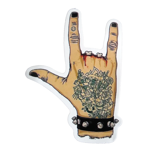 Sticker Signe des cornes