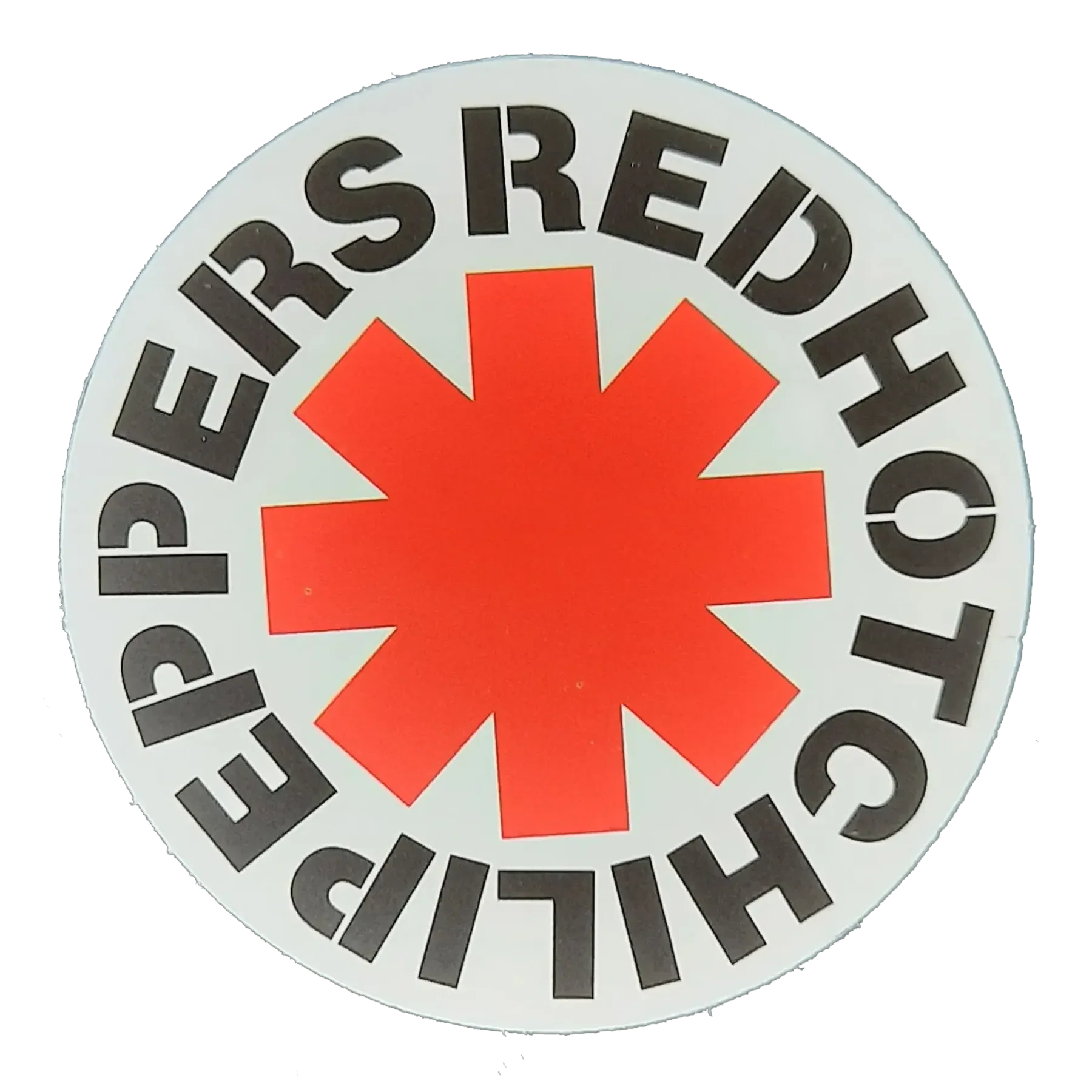 Autocollant Red Hot Chili Peppers - Cross white