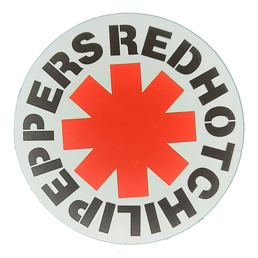 Sticker Red Hot Chili Peppers - Cross white