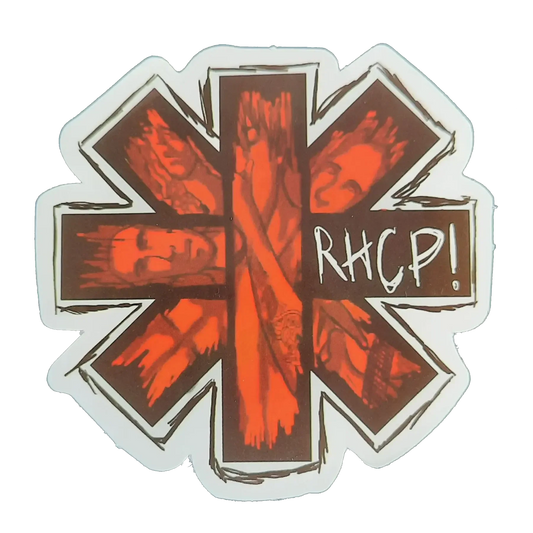 Sticker Red Hot Chili Peppers - Cross cut