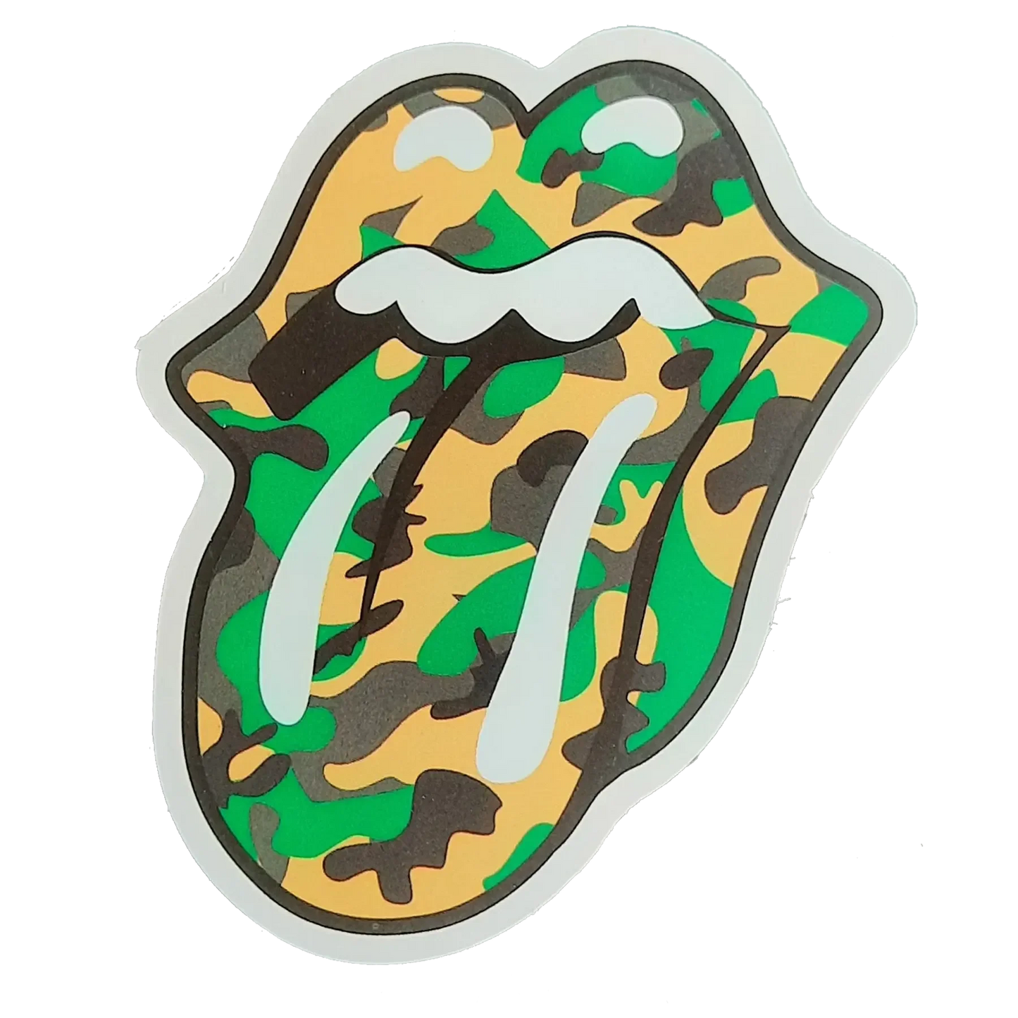 Autocollant Rolling Stones - Langue Camouflage