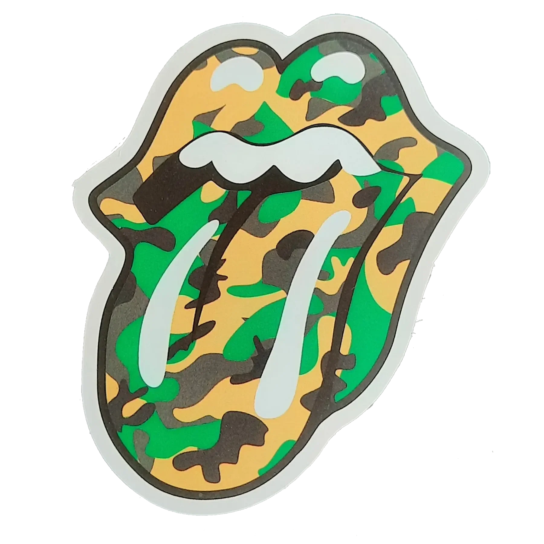 Autocollant Rolling Stones - Langue Camouflage