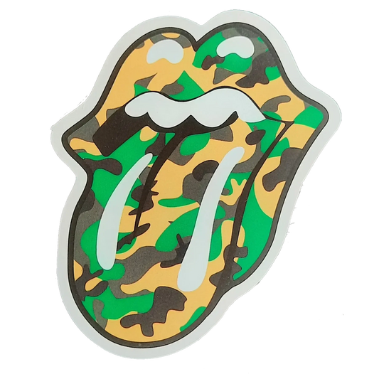 Autocollant Rolling Stones - Langue Camouflage