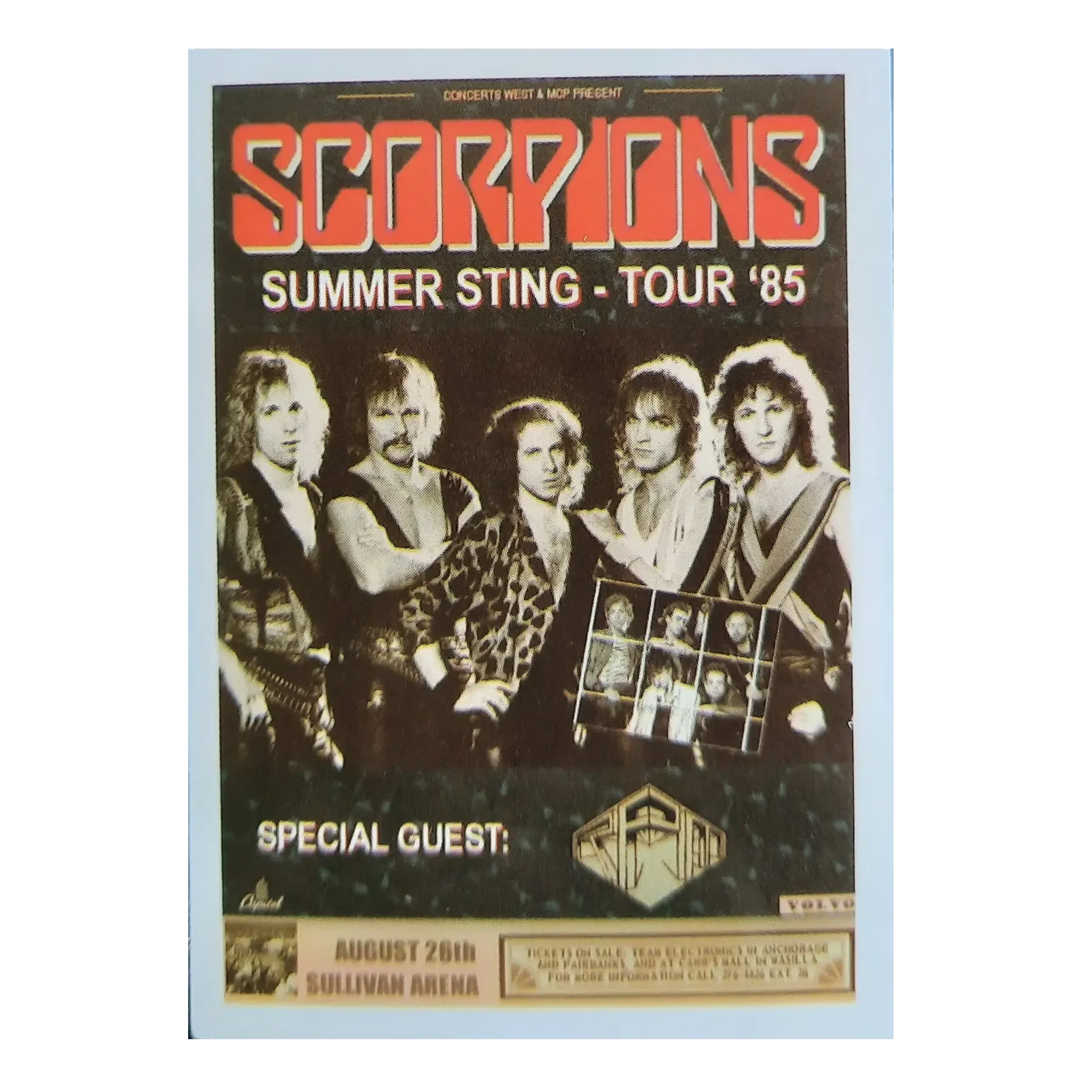 Sticker Scorpions - Summer Sting Tour '85