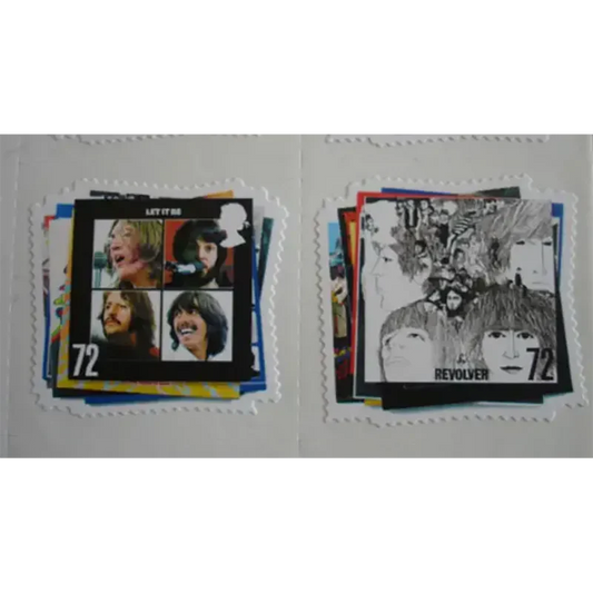 Sheet of 30 Beatles stamps - Let it be/Revolver