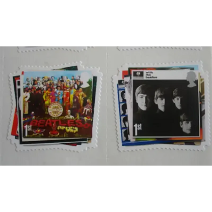 Sheet of 30 Beatles stamps - Sgt Pepper/Fab four