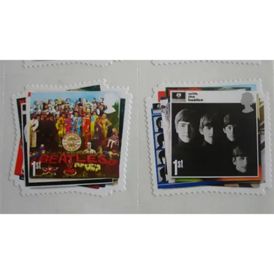 Sheet of 30 Beatles stamps - Sgt Pepper/Fab four
