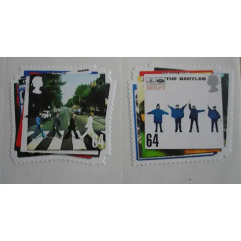 Sheet of 30 Beatles stamps - Abbey Rd/Help