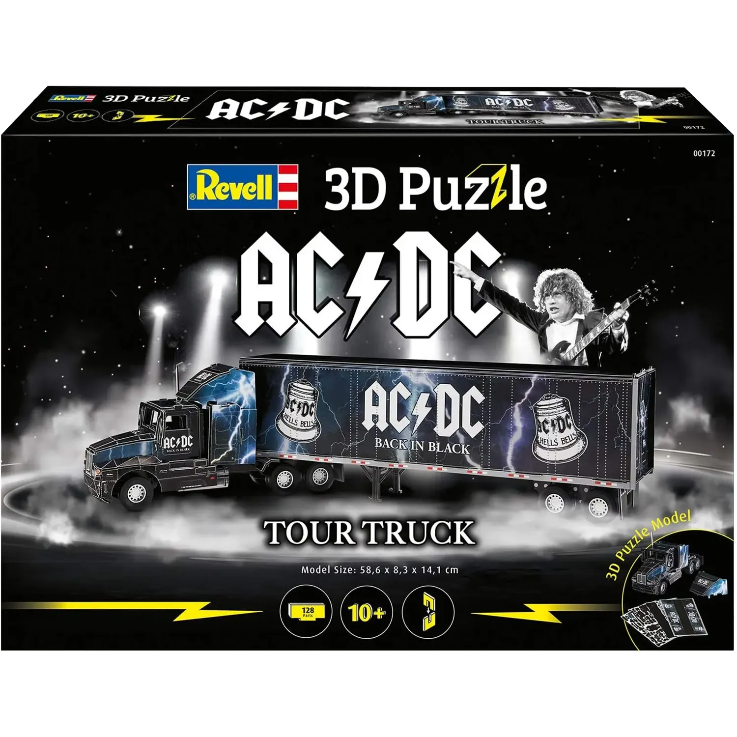 Puzzle cut-out sheet 3D AC/DC – Pieces to assemble and side decoration
