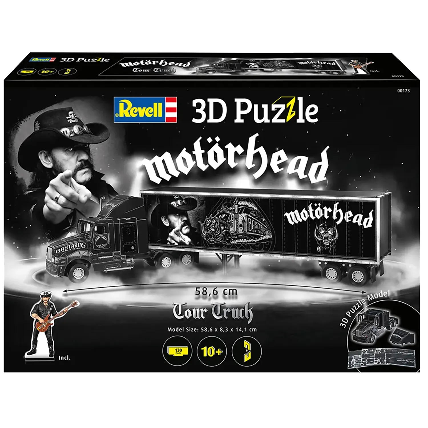 Motorhead 3D Puzzle with Box and Finished Model – Official Tour Truck Size
