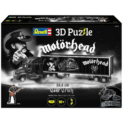 Motorhead 3D Puzzle with Box and Finished Model – Official Tour Truck Size