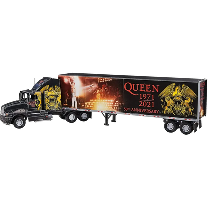 Assembled model of the Queen Tour Truck 3D puzzle – tour truck decorated for the band's 50th anniversary