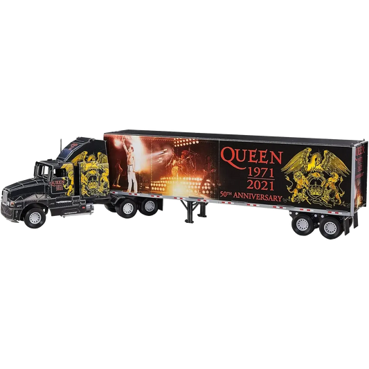 Assembled model of the Queen Tour Truck 3D puzzle – tour truck decorated for the band's 50th anniversary