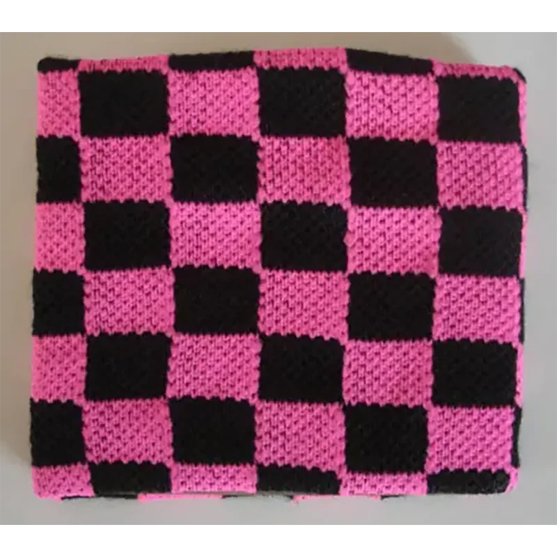 White & Black Checkerboard Wristband